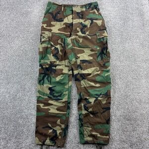 US Military Pants Mens Medium Long Woodland Camo BDU Hot Weather Trousers